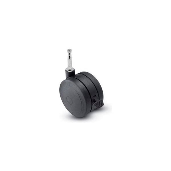 Casters Wheels & Industrial Handling Shepherd Grip Neck Stem Soft Tread Caster with Brake - 50mm Dia. 5/16 x 1-1/2 Stem Black PSF50302BK-B - main